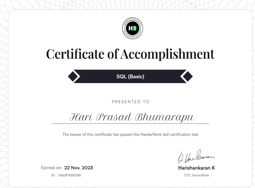 AI Certificate