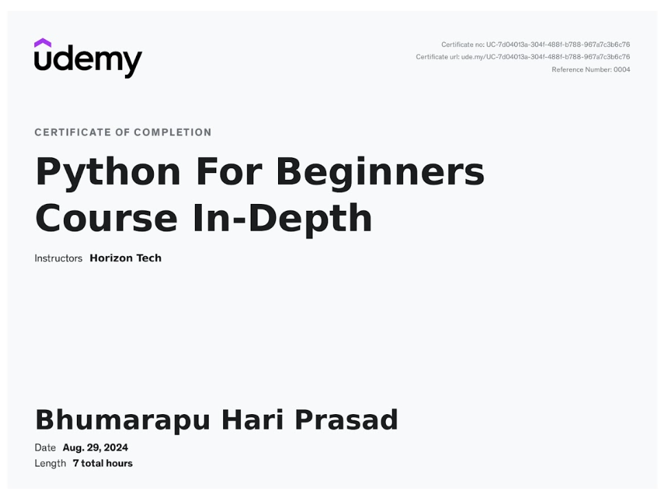 Web Development Certificate